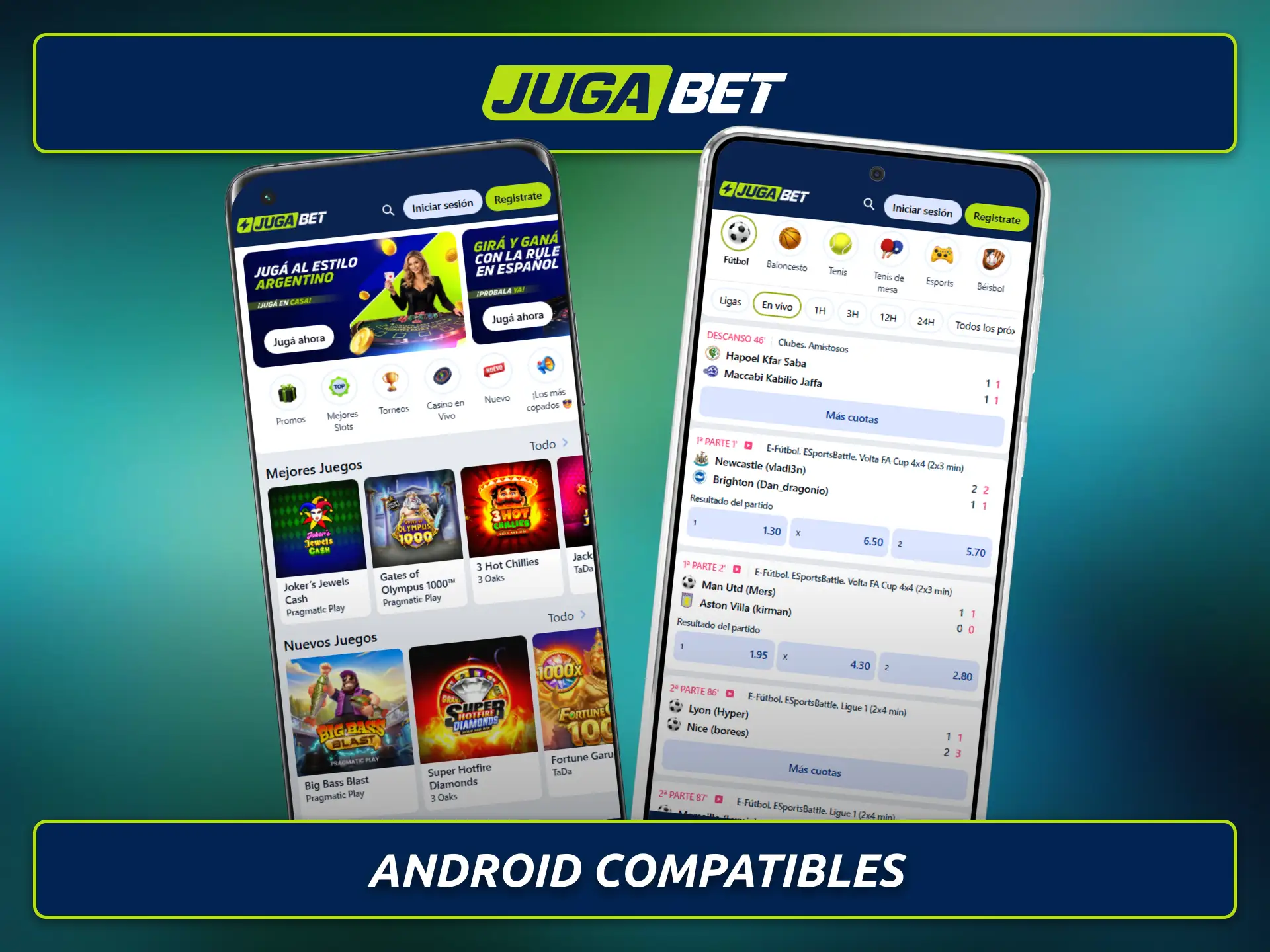 Consultá los dispositivos Android compatibles con la aplicación Jugabet.