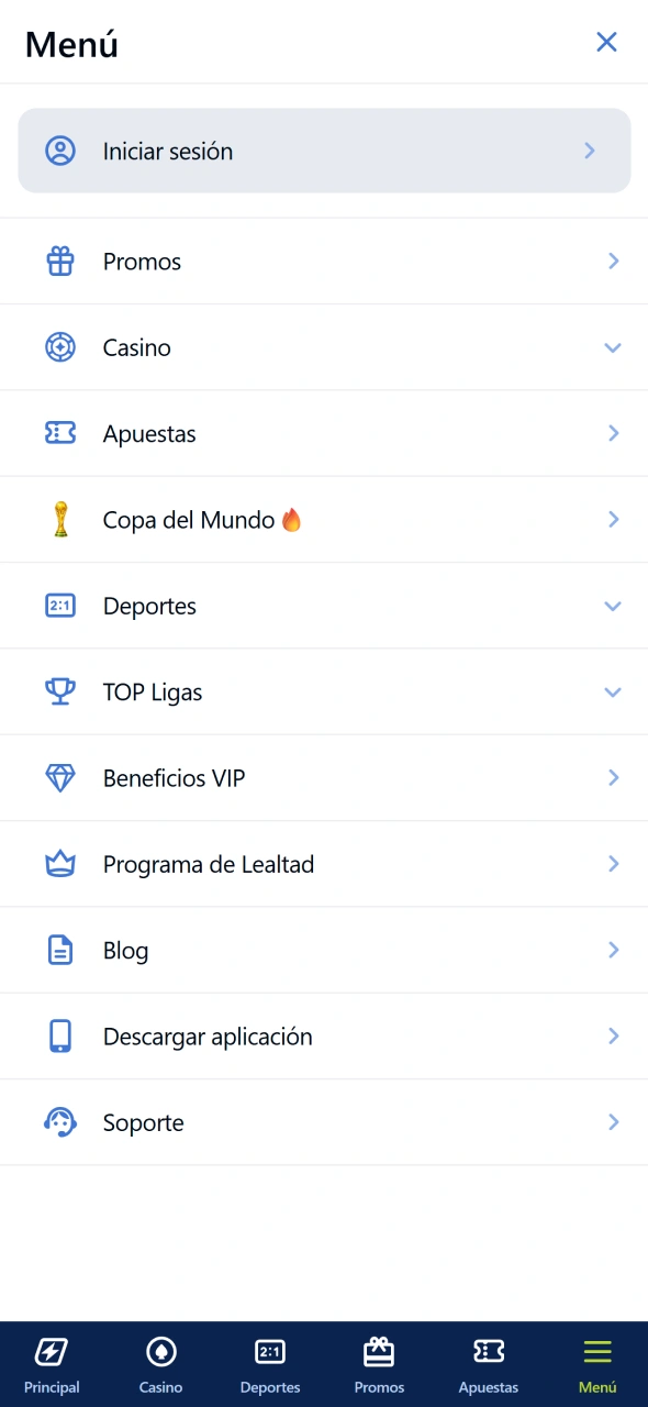 Accedé a la sección de descarga de la aplicación Jugabet.