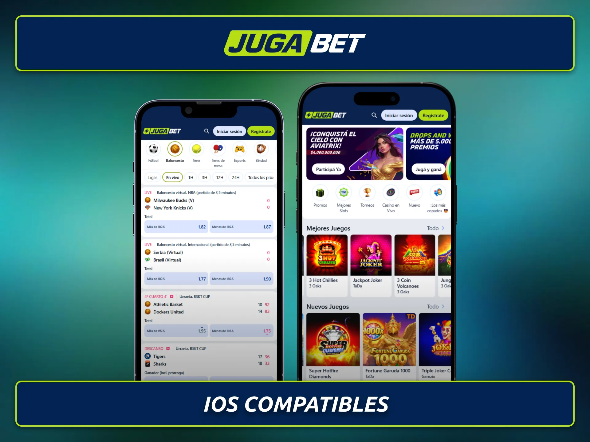 Consultá los dispositivos iOS compatibles con la aplicación Jugabet.