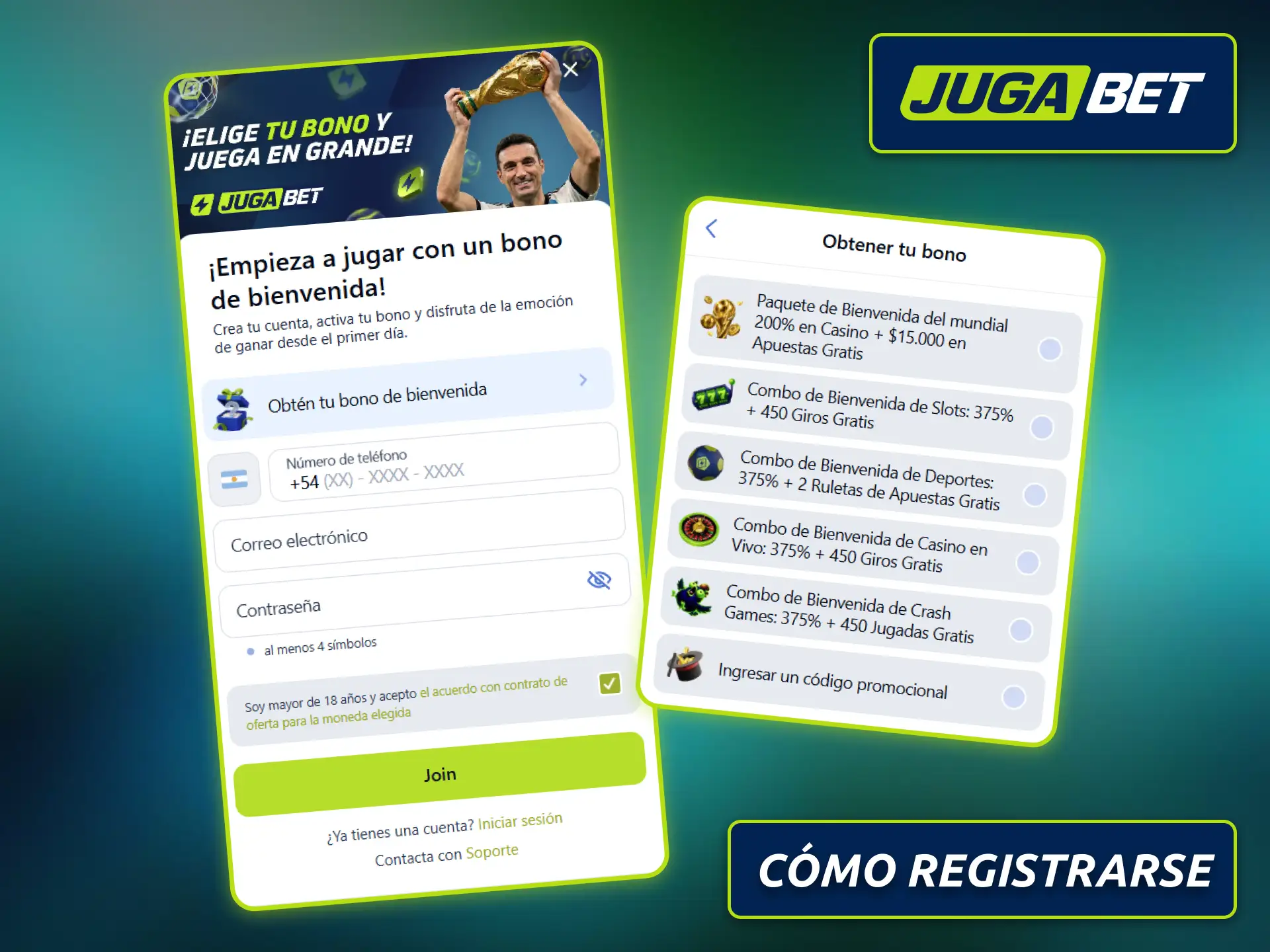 Registrate en Jugabet desde Argentina siguiendo un proceso simple y seguro.