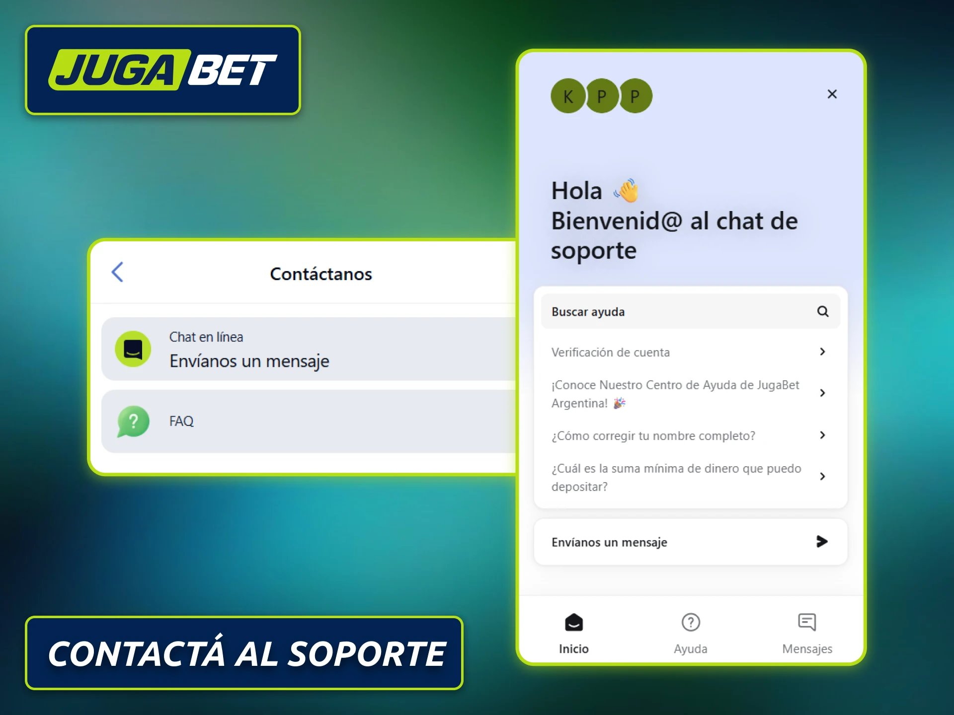 Contactá al soporte de Jugabet si necesitás ayuda con cualquier bono.