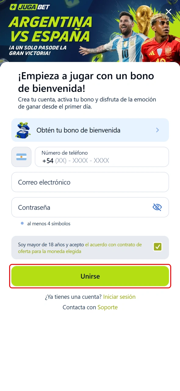 Confirmá tu registro y activá correctamente tu cuenta de Jugabet.