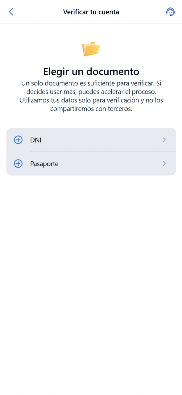 Cargá tu documento de identidad para verificar tu cuenta de Jugabet.