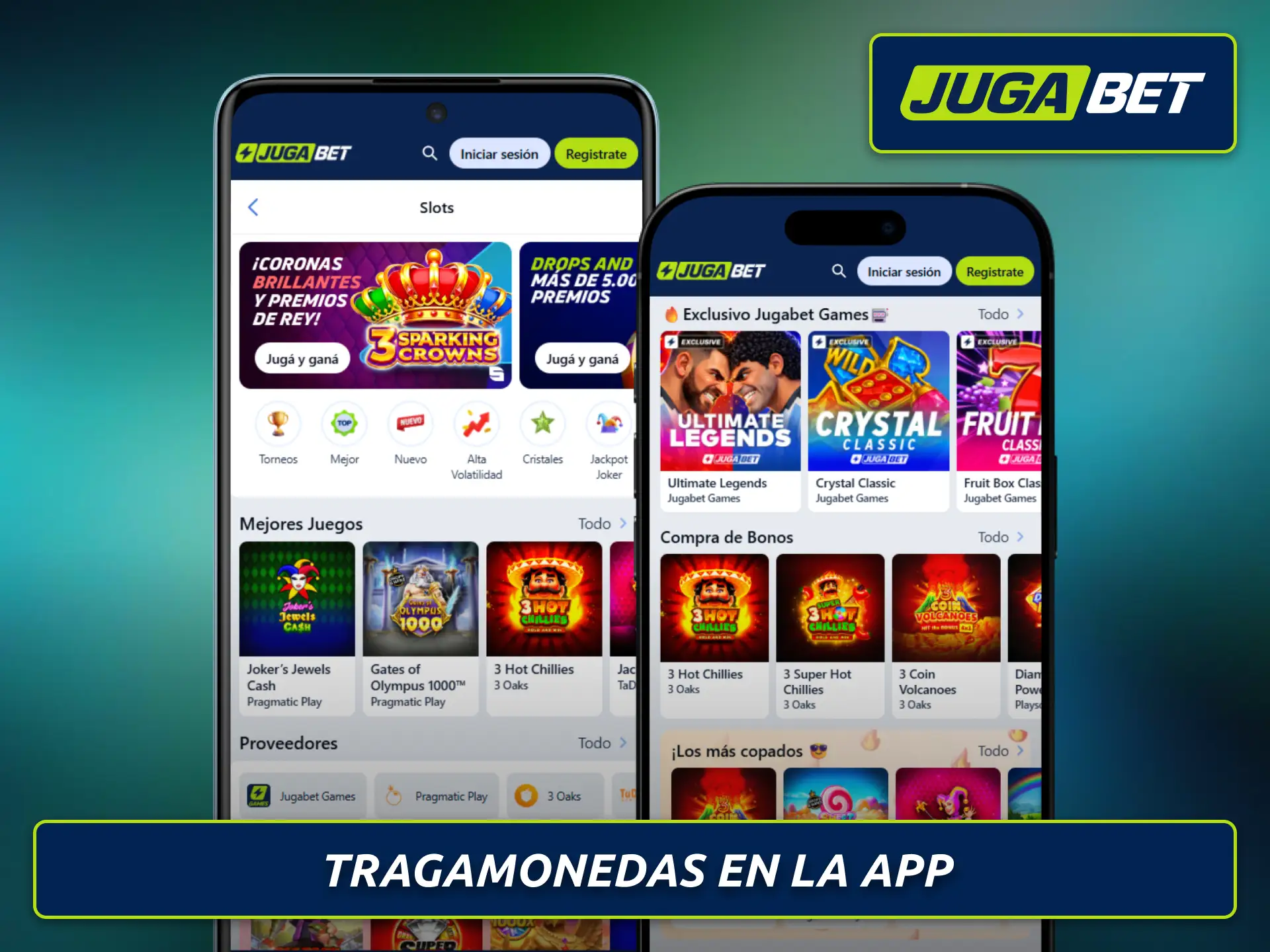 Jugá tragamonedas desde la aplicación móvil de Jugabet donde prefieras.
