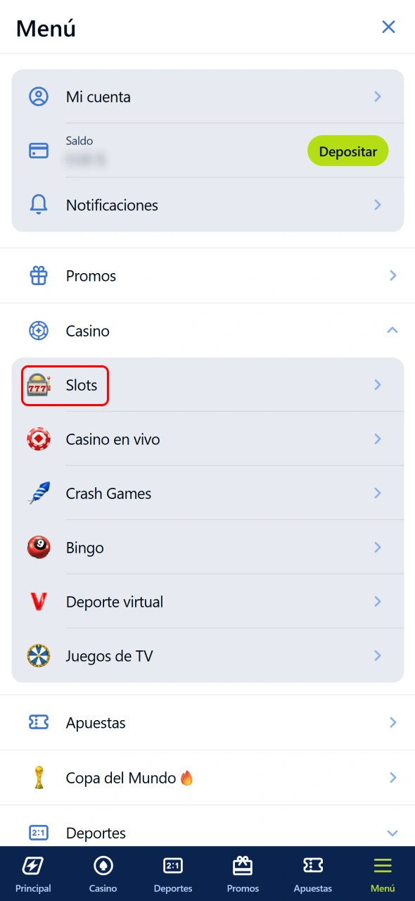 Ingresá al lobby de tragamonedas disponible en Jugabet.