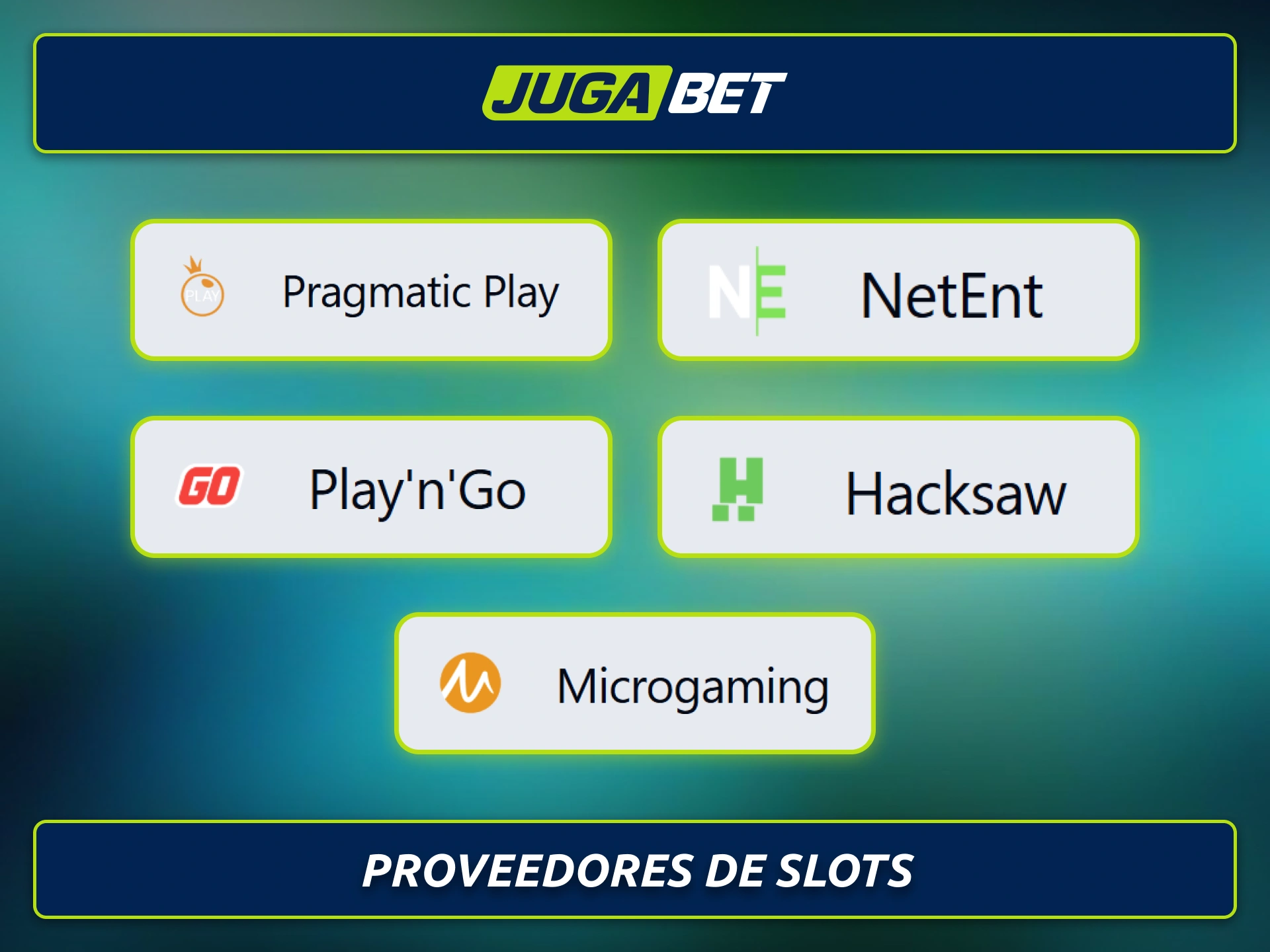 Conocé los proveedores de tragamonedas disponibles en Jugabet.